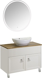 ASB-Woodline Тумба с раковиной Риола 100 белая – фотография-6